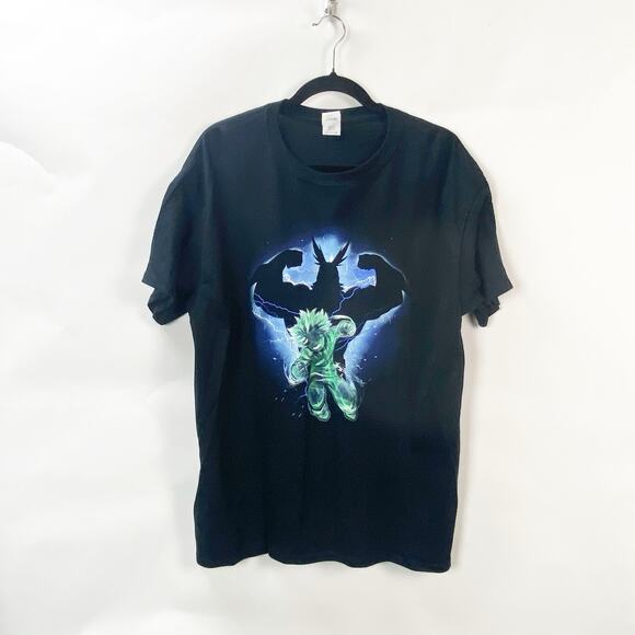 My Hero Academia Anime Large NWOT Mens Black All Might Deku Graphic T-Shirt - Picture 1 of 8